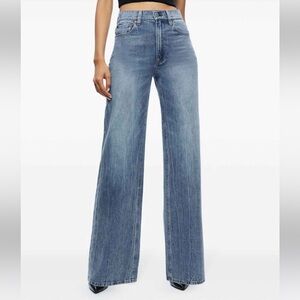 Alice + Olivia Classic Blue Wide-Leg Women's Jeans Weezy Style, Size 31